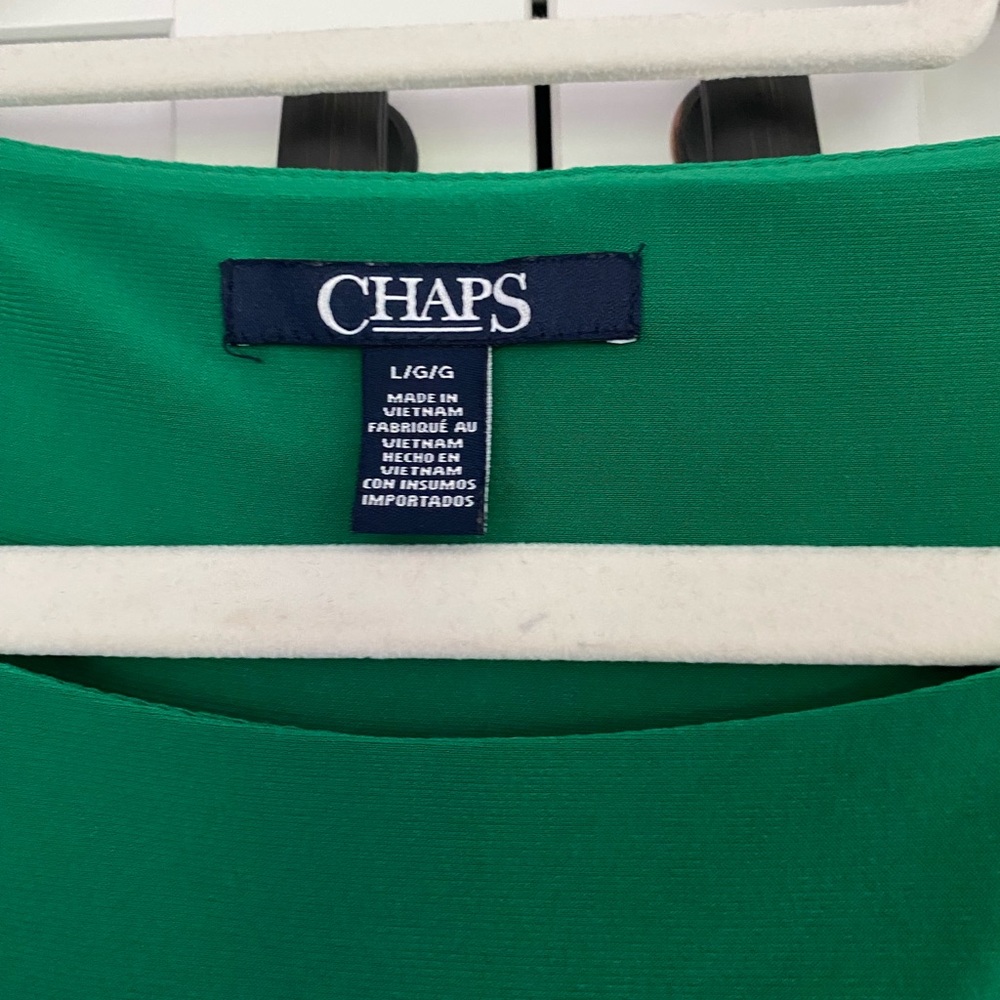 Chaps Blue Green  Sheath Dress with Bateau Neckline - Picture 3 of 4
